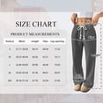 thumbnail image 3 of TEMOFON Sweatpants for Women Low Waist Drawstring Looped Waist Slant Pocket Straight Leg Fleece Lined Sweatpants, 3 of 8