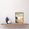 thumbnail image 2 of Dog Walks on the Beach Sunset Coastal Landscape Artwork Framed Wall Art Print A4, 2 of 4