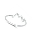 thumbnail image 4 of Zig Zag Heartbeat EKG Pulse Ring .925 Sterling Silver Electric Band Jewelry Female Male Size 5, 4 of 4