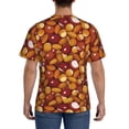 thumbnail image 3 of Qekee Almond Nuts Classic Fit T-Shirt Men's Shirt Men's Tight Short Sleeves for Exercise, Running, Mountaineering - Almond Nuts, 3 of 9