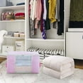 thumbnail image 2 of Xihbxyly Bolsa de Almacenamiento de Gran Capacidad, Organizador de Tela Gruesa para Ropa de Cama, Cremallera Resistente con Ventana Transparente, Diseño Plegable para Fácil Almacenamiento, Ideal para, 2 of 3
