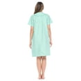 thumbnail image 4 of Casual Nights Women's Snap front House Dress Short Sleeve Woven Duster Housecoat Lounger Sleep Dress, 4 of 5