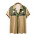 thumbnail image 3 of JURANMO Hawaiian Shirt for Men Summer Short Sleeve Funny Button Down Shirts Casual Lapel Bowling Shirts Color Block Vacation Tops Ofertas de Hoy en Liquidación Khaki L, 3 of 6