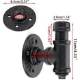 thumbnail image 3 of Jinsinto 2pcs Vintage Industrial Iron Pipe Coat Hat Hook - Wall Mounted Retro Pipe Hook Hanger Holder Hanging Storage Rack For Robe, Towel, Bag, Umbrella, 3 of 5