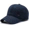thumbnail image 1 of "Xishao Gorro de lana para hombre con diseño de rayas de lana para proteger los oídos, al aire libre, de mediana edad y vieja moda de algodón" Xishao ropa, 1 of 2