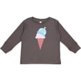 thumbnail image 3 of Inktastic Valentine's Day Ice Cream Cone Boys or Girls Long Sleeve Toddler T-Shirt, 3 of 5