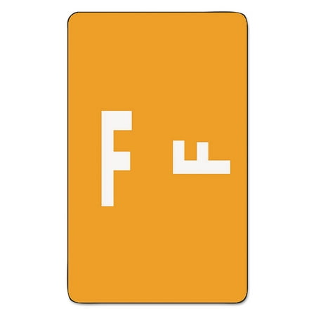 - Alpha-Z Color-Coded Second Letter Labels, Letter F, Orange, 100/Pack