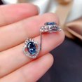 thumbnail image 4 of EOEMY 925 Silver Women Heart Jewelry Cute Oval Cubic Zircon Wedding Stud Earring, 4 of 6