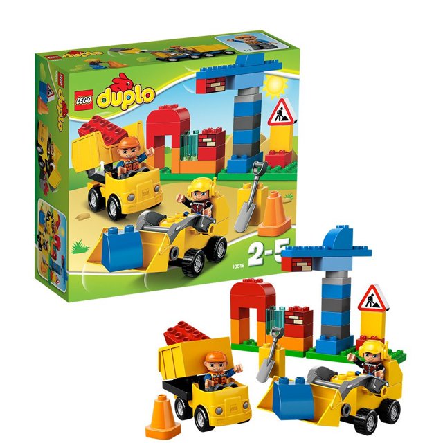 4KIDS Toy / Game Lego Duplo My First Construction Site 10518 With Truck, Crane And Front Loader - Made In Denmark LEGO -