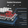 thumbnail image 3 of FANZC-75% Percent Mechanical Keyboard with Knob, Gasket Mouted Wired TKL Gaming Keyboard 75 Percent Hot Swappable Programmable for Windows Laptop PC Gamer（82 White）, 3 of 4