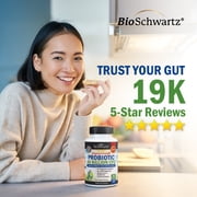 BioSchwartz Daily Probiotic Supplement for Digestive Health, 40 Billion CFU, 120 Count
