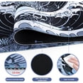 thumbnail image 6 of Japanese Sea Wave Large Mouse Pad, Gaming Mouse Pad, Extended Kanagawa Desk Pad, 35.4x15.75in XXL Mouse Pad with Non-Slip Rubber Base, Anime Mice Pad Desk Mat, Ghostly Black, 6 of 6
