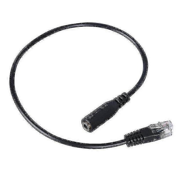 Cable adaptador conversor de conector de 3,5 mm a RJ9 para auriculares de PC o teléfono móvil a teléfono de oficina (longitud: 38 cm)