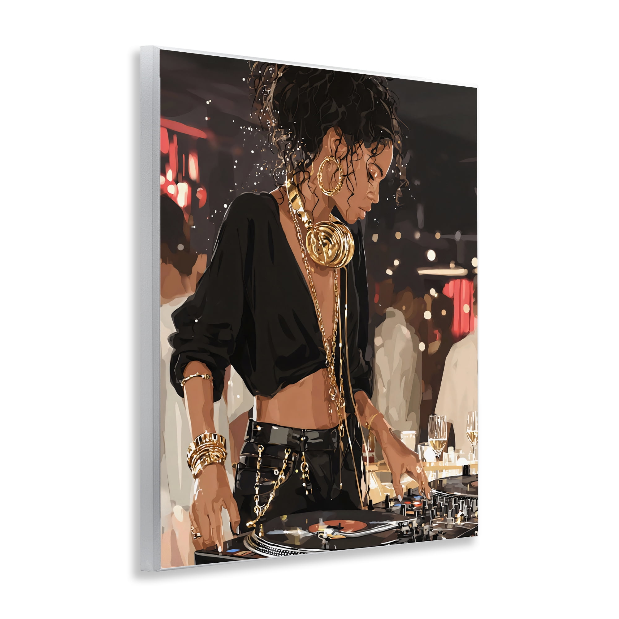 Stupell Industries Touches Of Gold DJ Wall Plaque Art, design by Franklyn Gregory