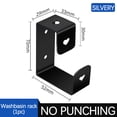 thumbnail image 1 of Stainless Steel Washbasin Rack Storage Rack Bathroom Washbasin Hook Rack Non-perforated Wall-mounted Washbasin Rack Kitchen Hook 5ml, 1 of 3