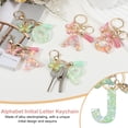 thumbnail image 4 of Llavero inicial de alfabeto Uxcell, llaveros lindos de resina con encanto de letra de mariposa con borlas J, 4 of 7