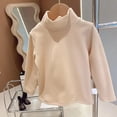 thumbnail image 6 of Esaierr Baby Kids Boys Girls Solid Color Warm Bottom Shirt for Cotton Tops Padded Pullover Fall Winter 12M-7Y High-Necked T-Shirt, 6 of 7
