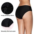 thumbnail image 2 of BeautyIn Women's Ruched Bikini Bottoms Solid Swim Briefs, 2 of 7