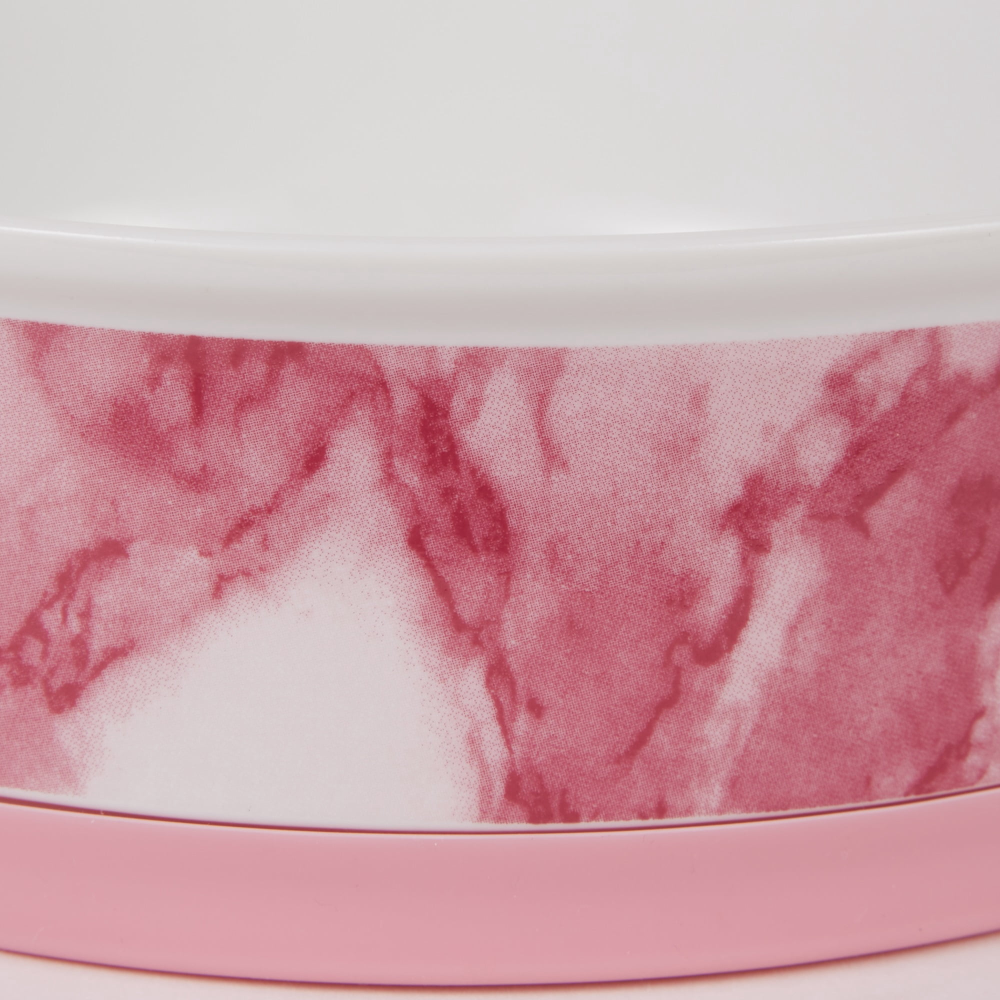 DII Pet Bowl Pink Marble Medium 6Dx2H (Set of 2)