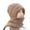 Khaki, variant on Women's Winter Knit Hat with Attached Scarf Warm Cable Knit Beanie Long Neck Wrap Combo Gray One Size