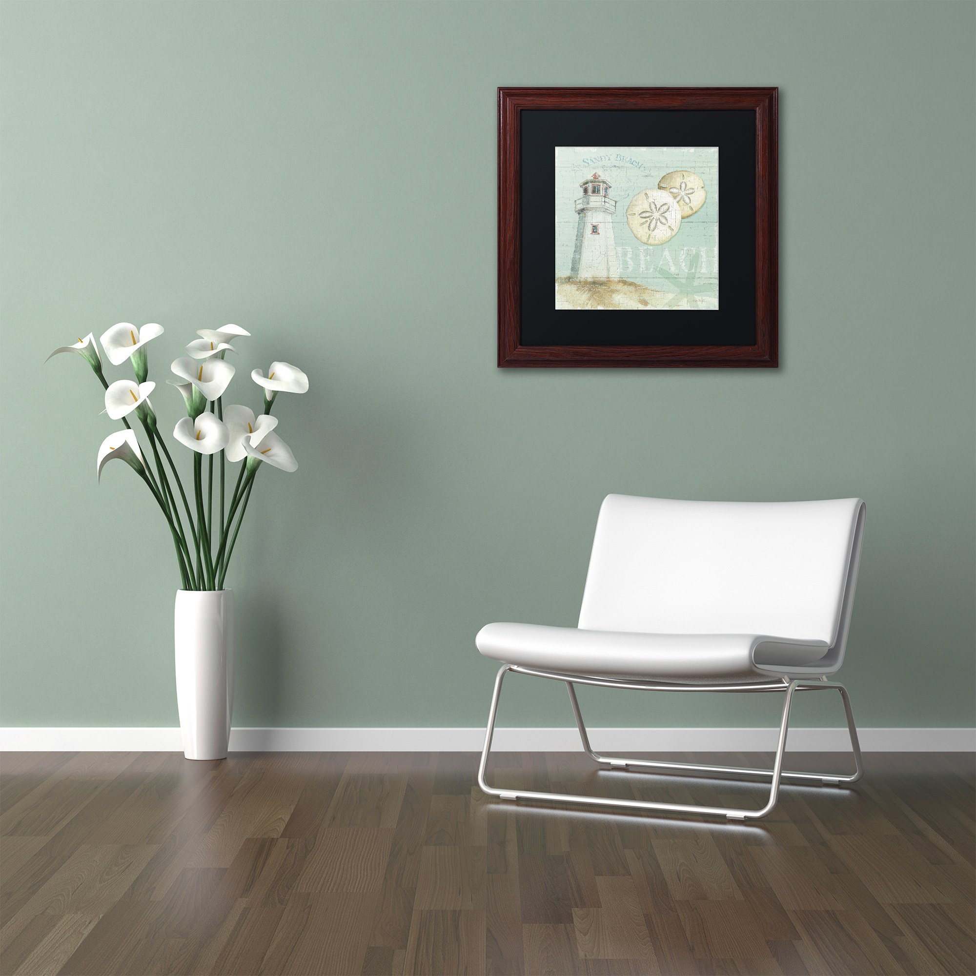 Trademark Fine Art "Beach House I" Canvas Art by Lisa Audit, Black Matte, Wood Frame