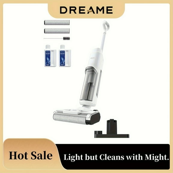 K10 Plus Smart Cordless Wet Dry Vacuum Cleaner - 8.38lbs Lightweight Vacuum Mop, Self-Washing, 30min Runtime, Twin Scraper & Edge Cleaning for Hardfloors