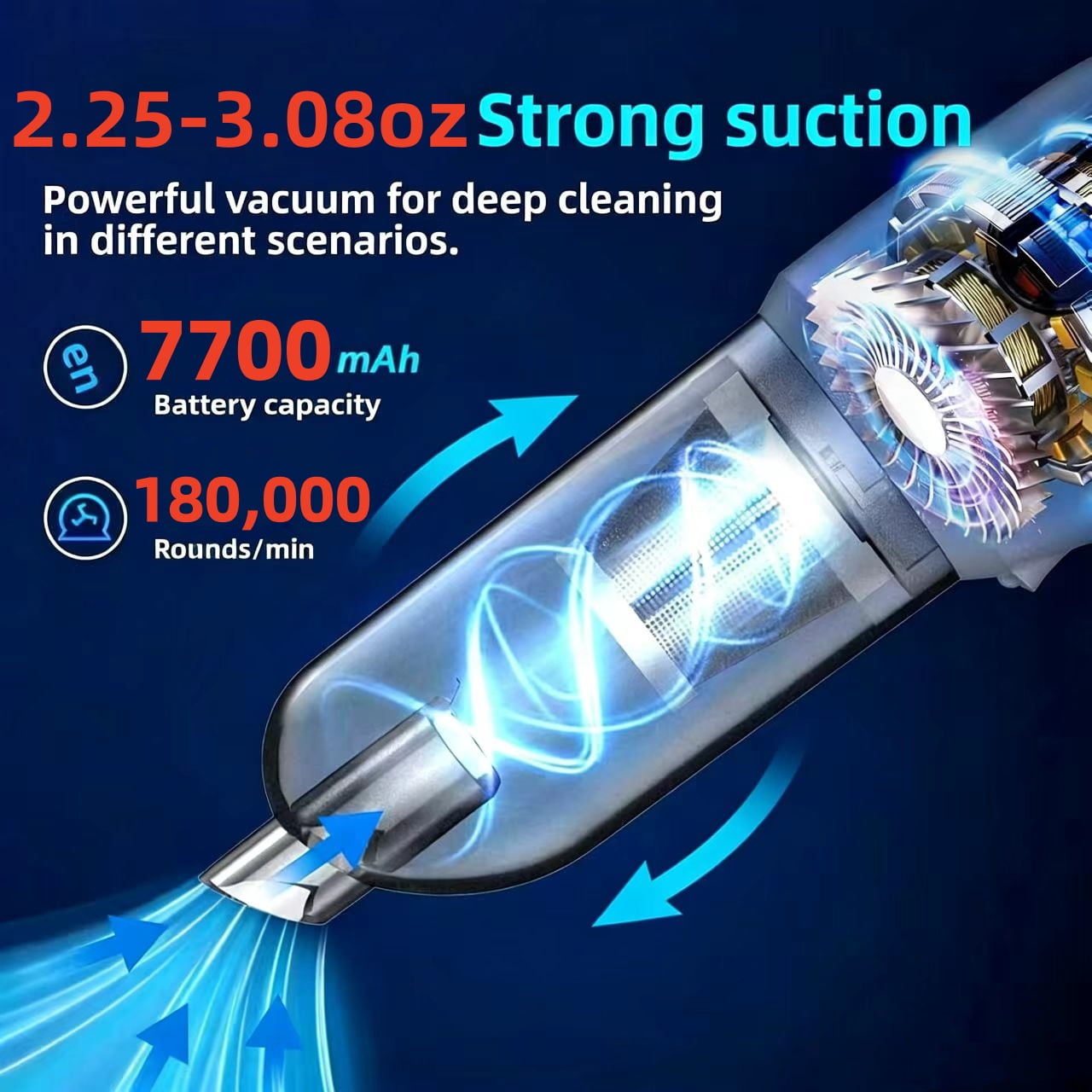 Air Duster Compressed Air Duster for Computer Electric Car-Mounted Vacuum Cleaner Electronic Device Cleaning Home, Car, Pet, Keyboard, Office 180000RPM