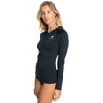 thumbnail image 5 of Roxy Women's Essentials Long Sleeve Zip-up Rashguard, Anthracite 21, XL, 5 of 9