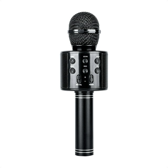 Micrófono Inalámbrico De Karaoke Genérico Con Bocina Bluetooth Ama Color Negro