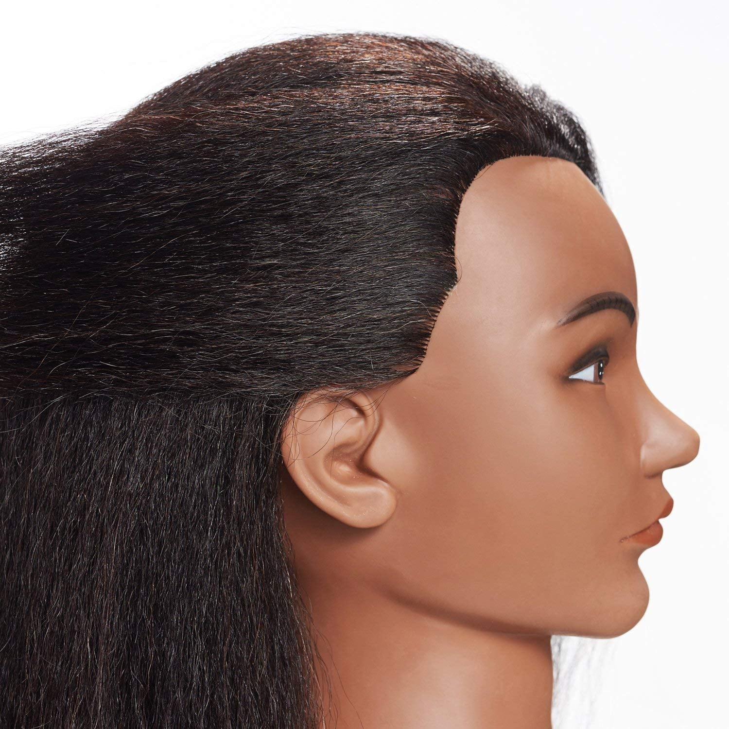 Hairginkgo Mannequin Head 100% Real Hair Manikin Head Styling