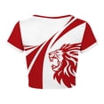 thumbnail image 6 of HOWPAY England Soccer Jersey Women Crop Top National Flag Graphic Soccer Shirt Croatia Style Short Sleeve Slim Fit Retro Sports Casual Tee Retro Sports Jersey, 6 of 6