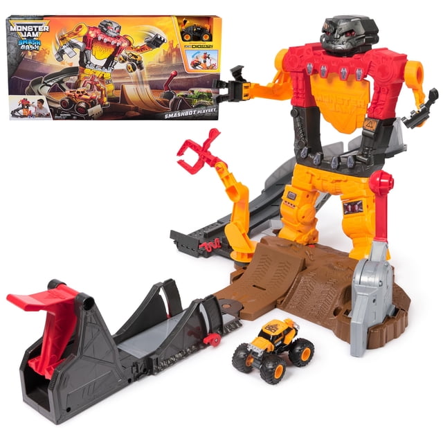 Monster Jam Smash & Bash Smashbot, Set De Juego Con Lanzador