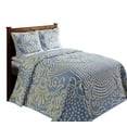 thumbnail image 6 of Better Trends Florence Medallion Design 100% Cotton, King Bedspread, Blue, 6 of 6