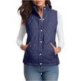 thumbnail image 5 of Womens Puffer Vest Lightweight Stand Collar Sleeveless Textured Quilted Jackets Fall Winter Zip Up Coat Outerwear, 5 of 8