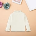 thumbnail image 2 of KAUOD Girls Ribbed Knit Sweater Crew Neck Stretchy Warm Pullover Sweater Clothes Kids Plain Cotton Long Sleeve Shirt Tops, 2 of 9