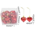 thumbnail image 4 of 12 piezas de adornos de corazón de plástico para la decoración del árbol de Navidad, bolas navideñas, decoraciones para el hogar, suministros colgantes para bodas con forma de corazón, 4 of 5