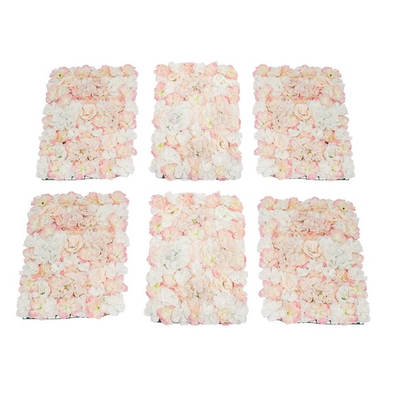 6Pcs Artificial Fake Rose Silk Flower Artificial Silk Flower Wall Panel Floral Backdrop Party Wedding Decor DIY Wall Floral Decor Wedding Party Backdrop