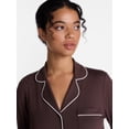 thumbnail image 5 of Joyspun Women's Dreamy Soft Collection Notch Collar Sleepshirt with Long Sleeves, Sizes XS-3X, 5 of 6