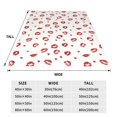 thumbnail image 3 of Bingfone Lips Kiss Print Flannel Fleece Blanket Throw Blanket for Bed,Sofa,Couch,Travel,Camping(80"x60" ), 3 of 8