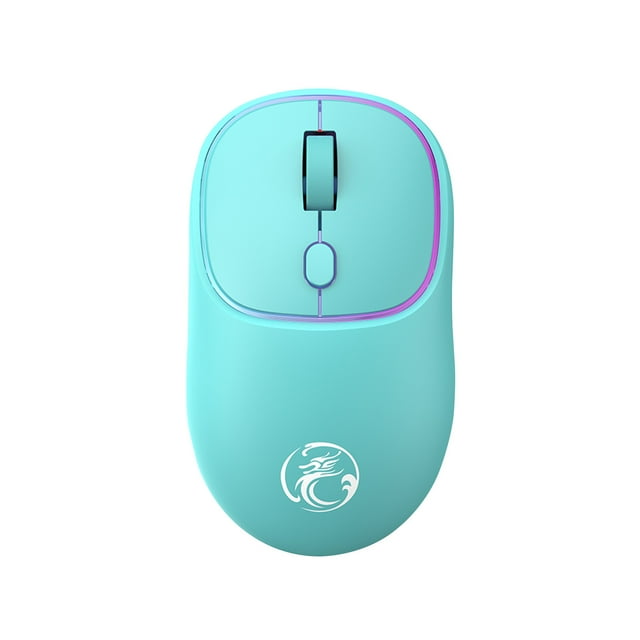 Wireless Mouse for Laptop 2.4 GHz Noiseless Design with RGB Lights USB Receiver Rechargeable Built-in 300 mAh Battery Compatible with Windows and macOS