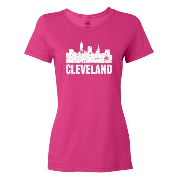 Inktastic Cleveland Skyline Grunge Women's T-Shirt
