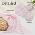 thumbnail image 3 of Pink Bow Throw Pillow Covers, Cute Watercolor Girls Cartoon Luxury Soft Breathable Pillow Cases with Invisible Zipper for Sleeping, Small Pillowcases for Couch Bed Sofa Chair 16x24 Inches, 3 of 9
