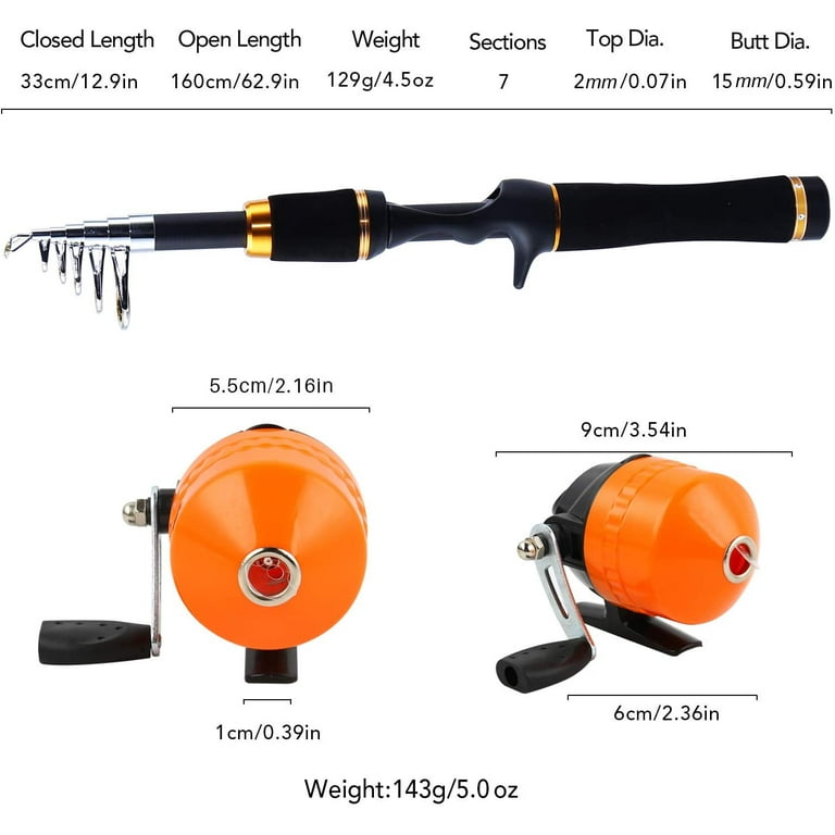 YONGZHI Kids Fishing Pole,Portable Telescopic Fishing Rod and Reel