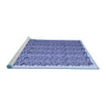 thumbnail image 2 of Ahgly Company Machine Washable Indoor Round Abstract Blue Contemporary Area Rugs, 7' Round, 2 of 4