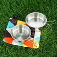 thumbnail image 3 of De Utensilios De Cocina Ultraligeros De 2 Piezas de material acero Inoxidable Plegable Para Camping, Con Bolsa De Almacenamiento De Malla, 250 Ml 160 Ml Cola Cuenco de camping de acero inoxidable, 3 of 7