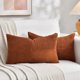 thumbnail image 1 of Fundas de almohada Fancy Homi Rust Lumbar Decor, 40 x 70 cm, paquete de 2, 1 of 7