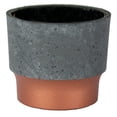 thumbnail image 1 of The HC Companies Maceta suculenta Sprite de 3.0 in – Pequeña maceta de plástico con drenaje para plantas de interior, hormigón sintético con fondo de color cobre, 1 of 5