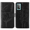 thumbnail image 5 of Dteck Samsung A72 Case, Butterfly Patterned Wallet Case, Magnetic Hand Strap Credit Card Holder Slots Synthetic Leather Kickstand Protective Cover For Samsung Galaxy A72, Black, 5 of 11