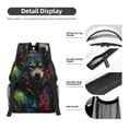 thumbnail image 4 of Salouo Vintage Wolf Warrior Print Laptop Backpack 16.5'' Daypack Carry On Backpack for Men Women Outdoor Bag Laptop Sleeve and Dual for Weekender/Business/Hiking-One Size, 4 of 6