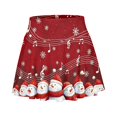thumbnail image 4 of xfsWaSs Christmas Women's Tennis Skirt High Waisted Skirted Yoga Shorts for Women Cute Printed Side Pocket Shorts Activewear Golf Skorts, 4 of 5